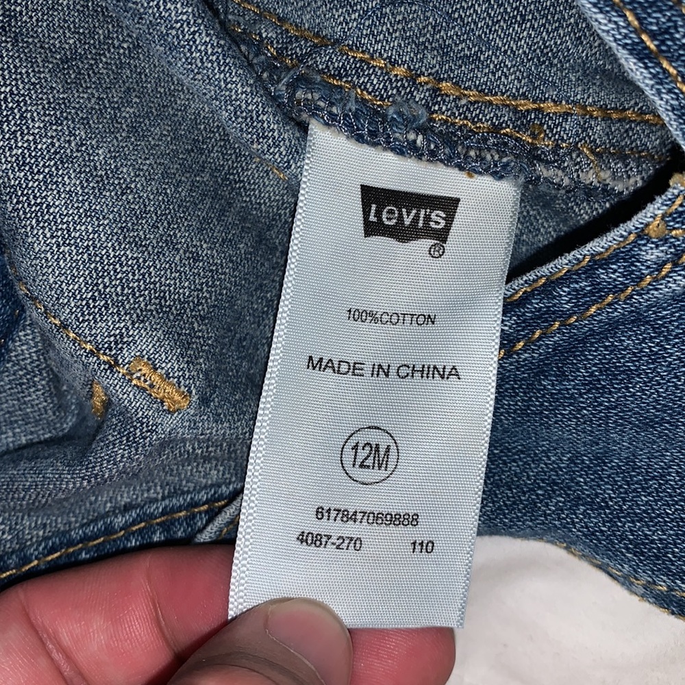 Levi’s baby onesie size 12 months - blue denim classic - Picture 8 of 8